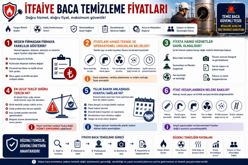İtfaiye Baca Temizleme Fiyatları